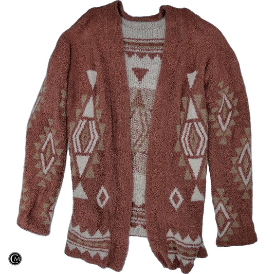 Sweater Cardigan By New In In Red & Tan, Size: L image 1