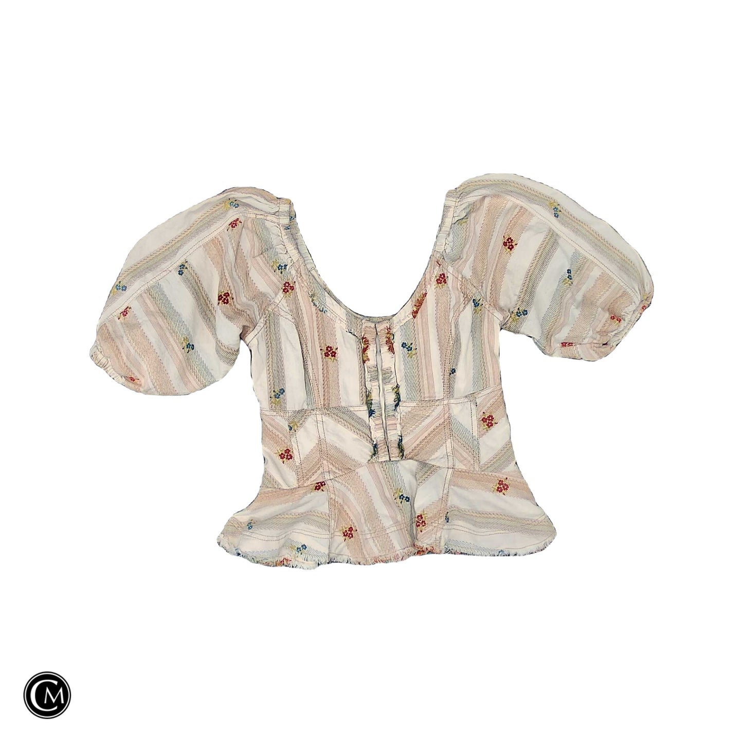 Top Ss By Pilcro In Cream & Orange, Size: S image 1