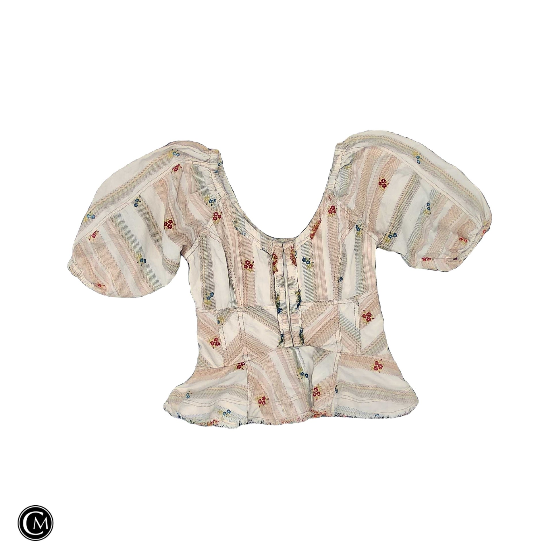 Top Ss By Pilcro In Cream & Orange, Size: S image 1