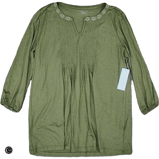 Top Ls By Coldwater Creek In Green, Size: Xlp image 1