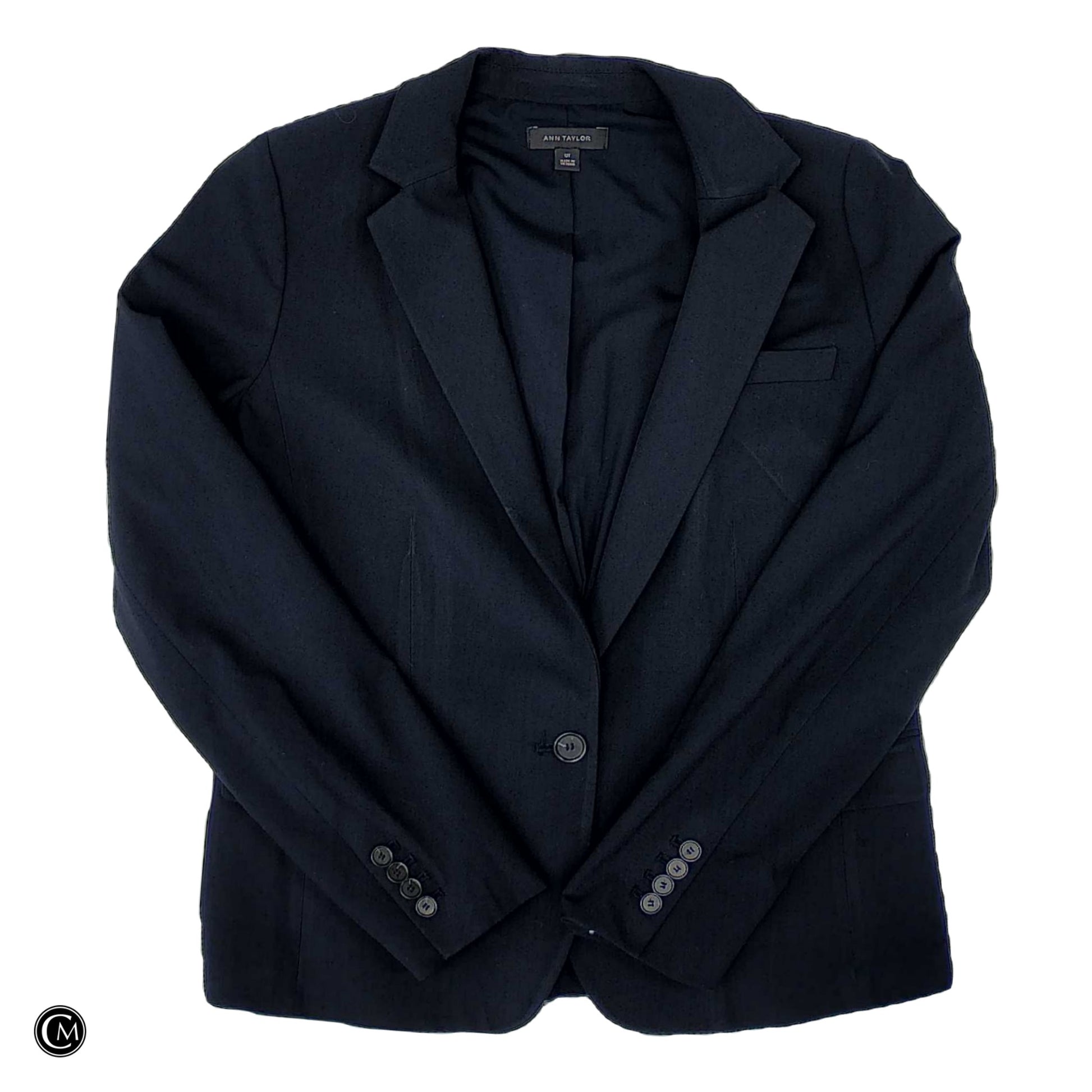 Blazer By Ann Taylor In Navy, Size: L image 1