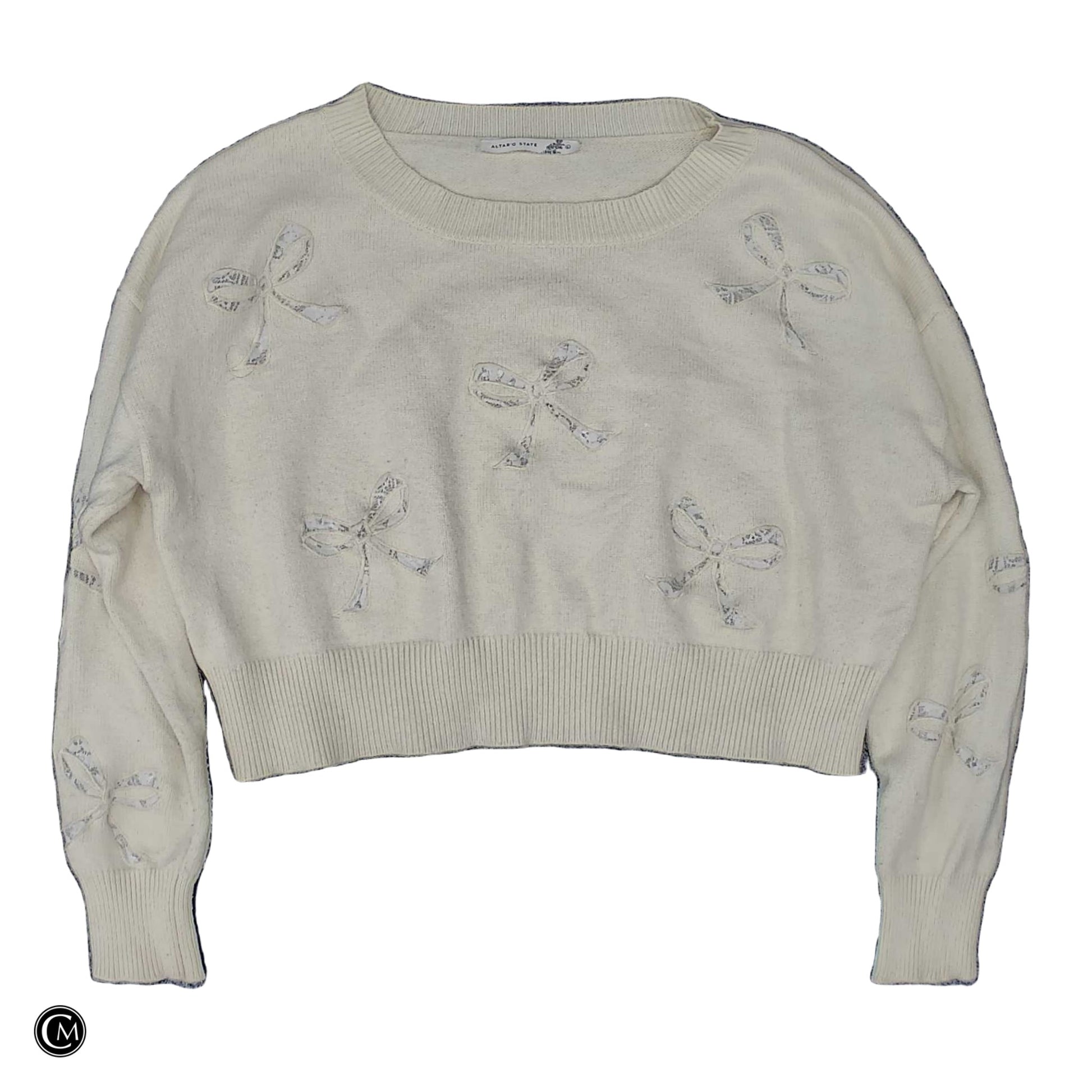 Sweater By Altard State In Cream & White, Size: L image 1