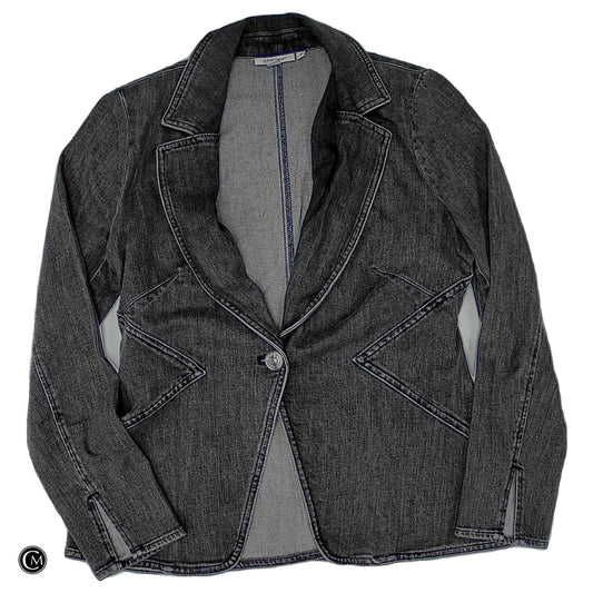 Blazer By Chicos In Grey Denim, Size: S image 1