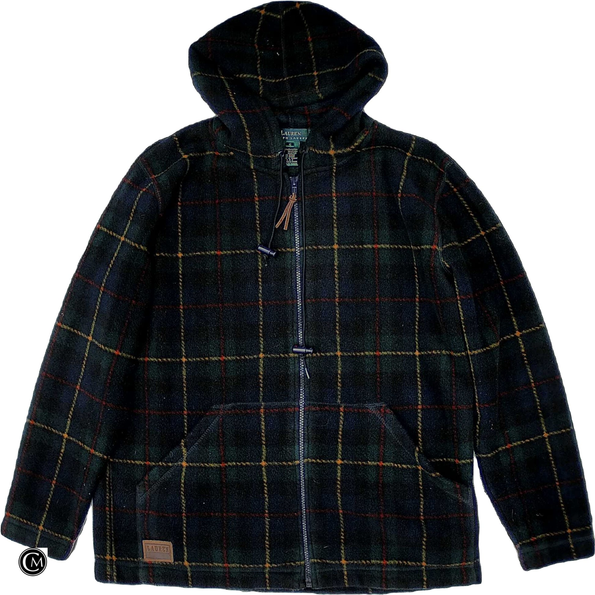 Jacket Fleece By Lauren By Ralph Lauren In Plaid Pattern, Size: S image 1