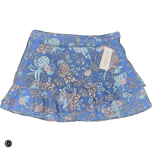 Skort Designer By Lilly Pulitzer In Blue & Pink, Size: Xl image 1