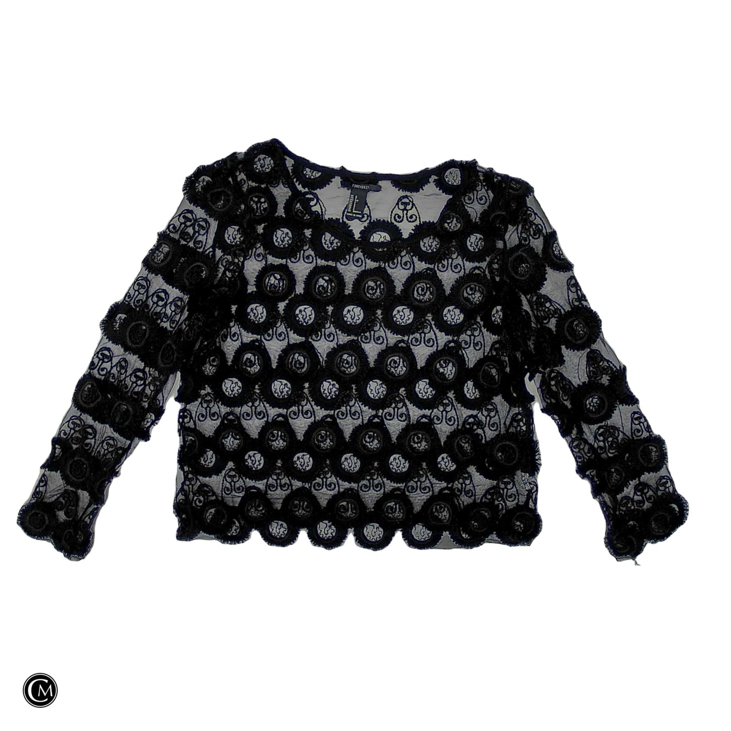 Top Ls By Forever 21 In Black, Size: S image 1