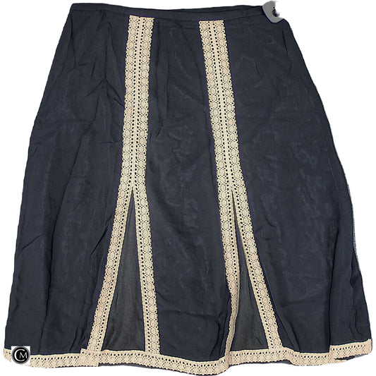 Skirt Midi By Anthropologie In Black & Cream, Size: L image 1