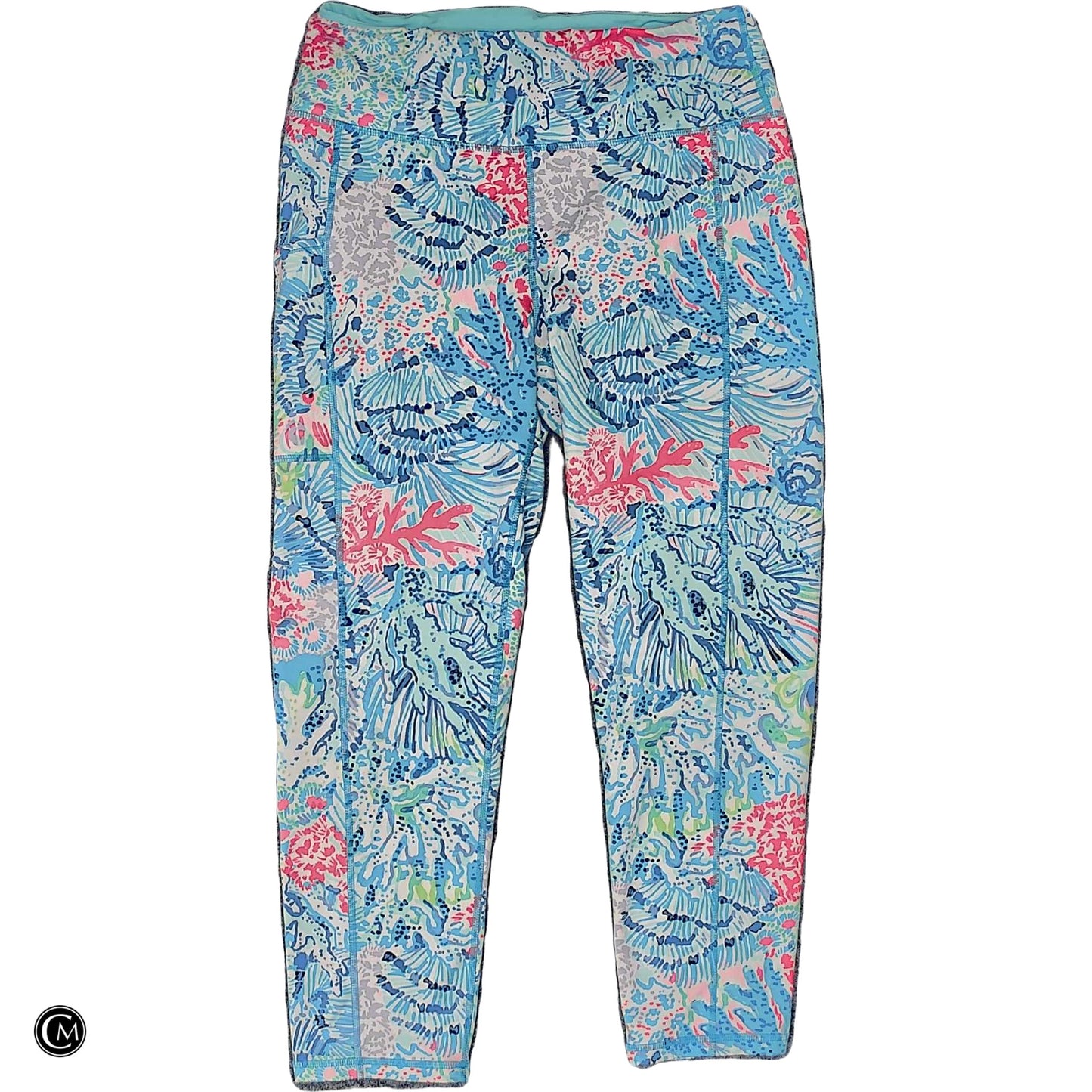 Pants Designer By Lilly Pulitzer In Blue & Pink, Size: L image 1