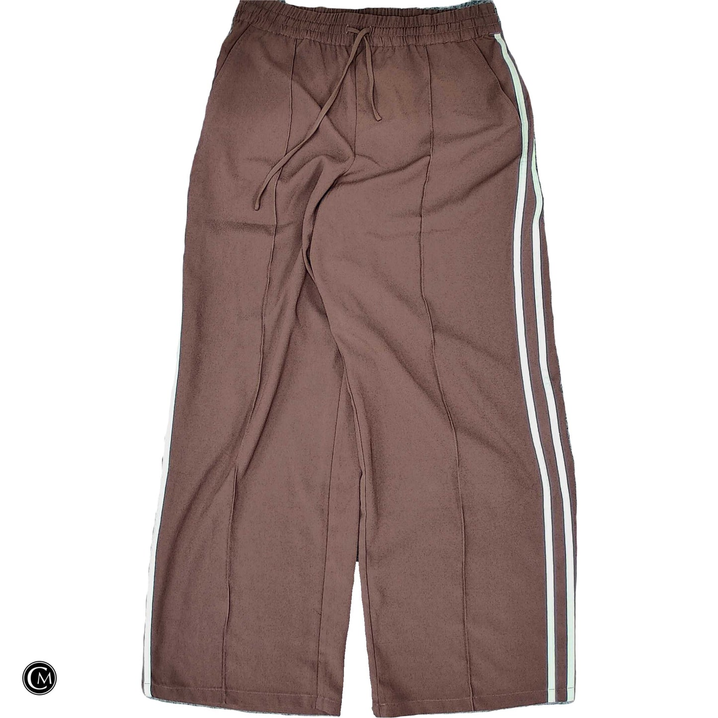Pants Wide Leg By Z Supply In Brown & White, Size: L image 1