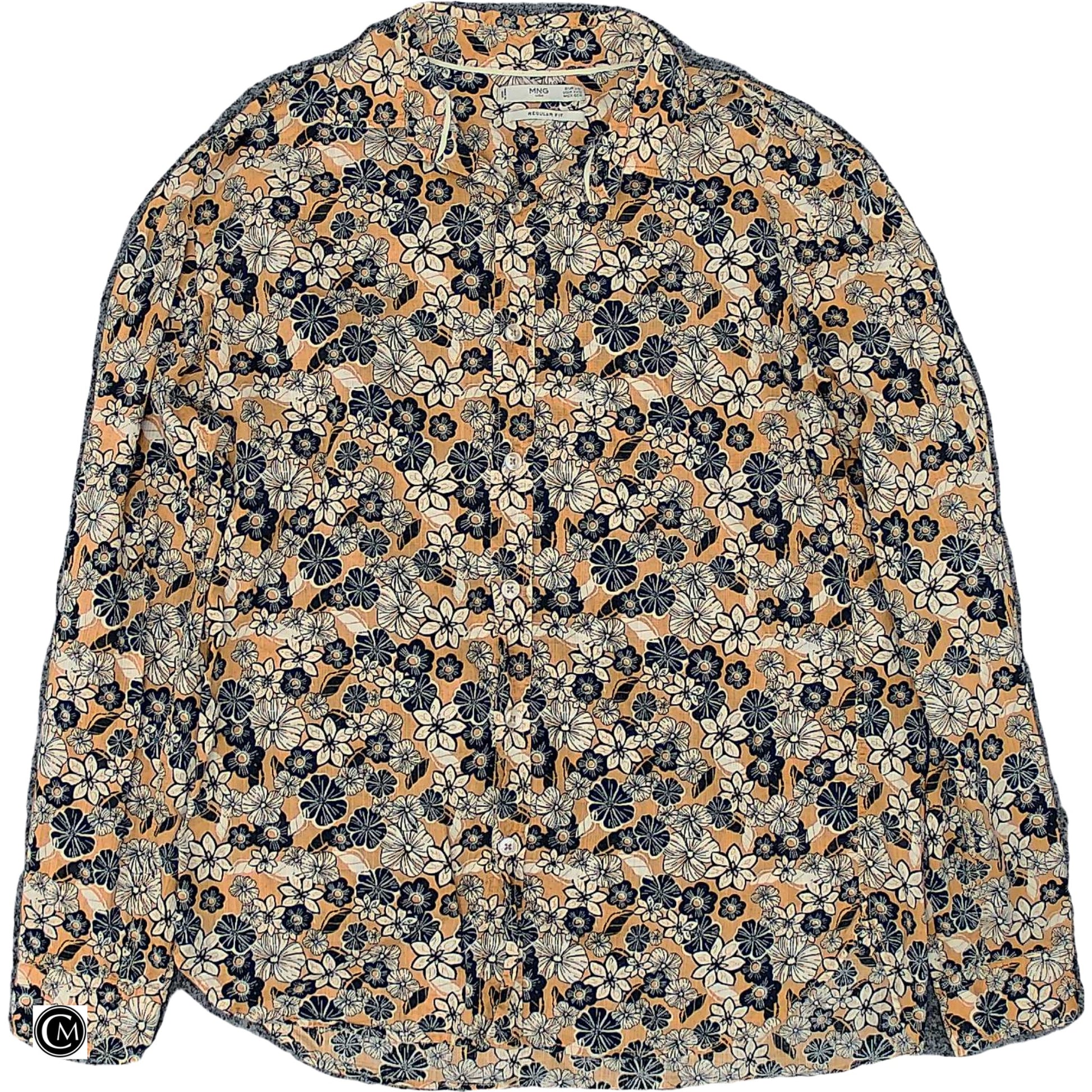 Top Ls By Mng In Blue & Yellow, Size: Xxs image 1