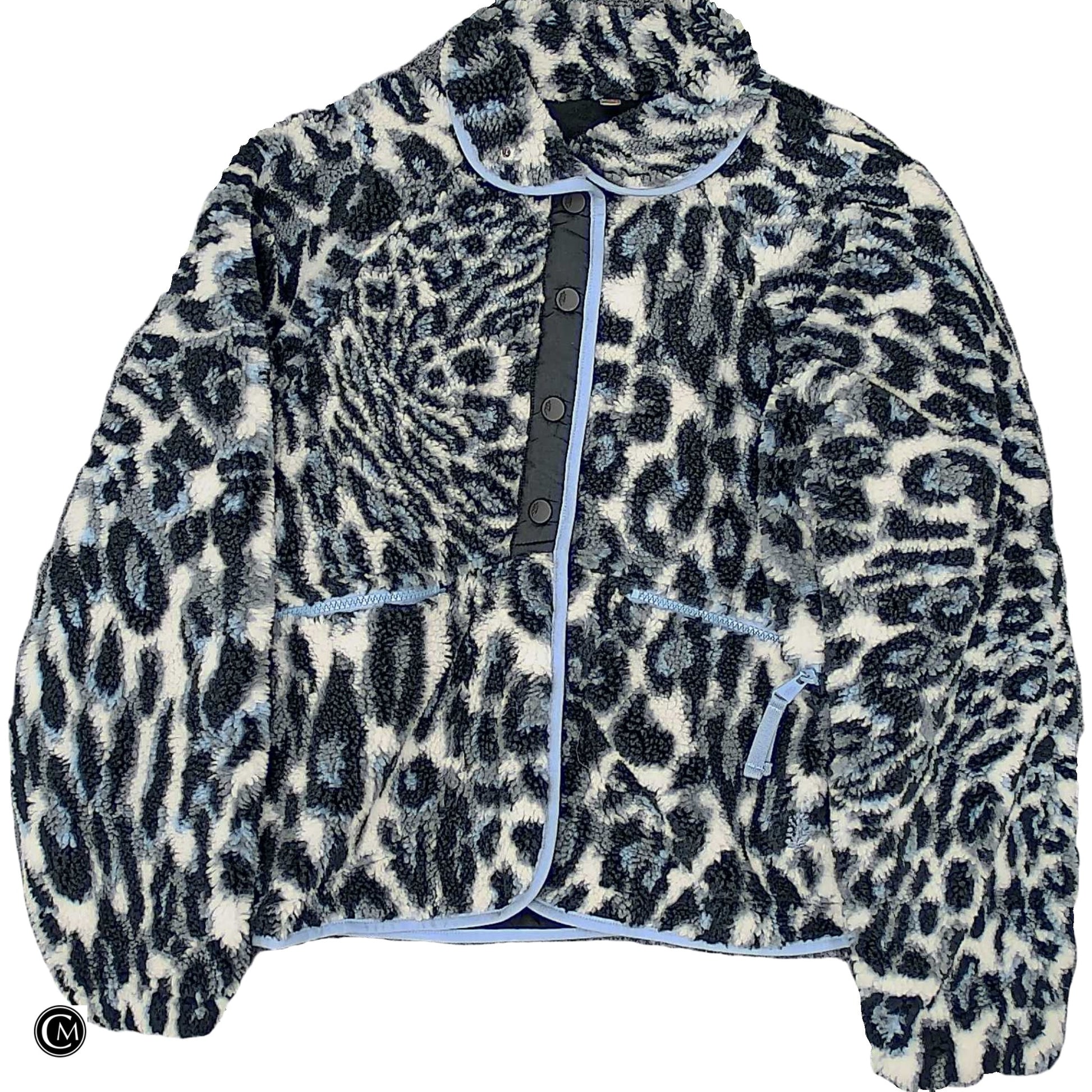 Jacket Faux Fur & Sherpa By Free People In Animal Print, Size: Xs image 1