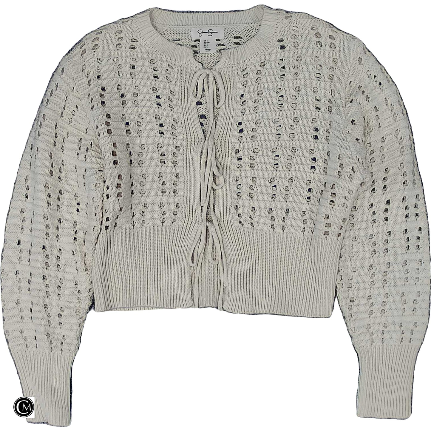 Sweater Cardigan By Jessica Simpson In Cream, Size: L image 1