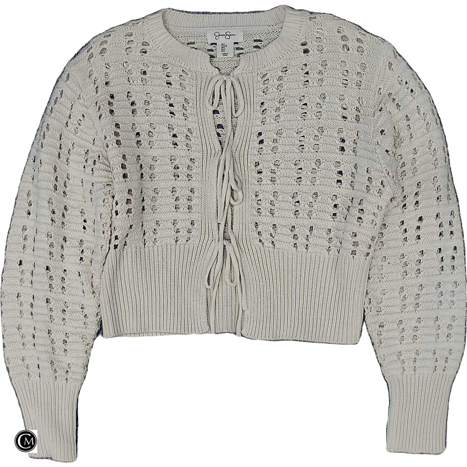 Sweater Cardigan By Jessica Simpson In Cream, Size: L image 1