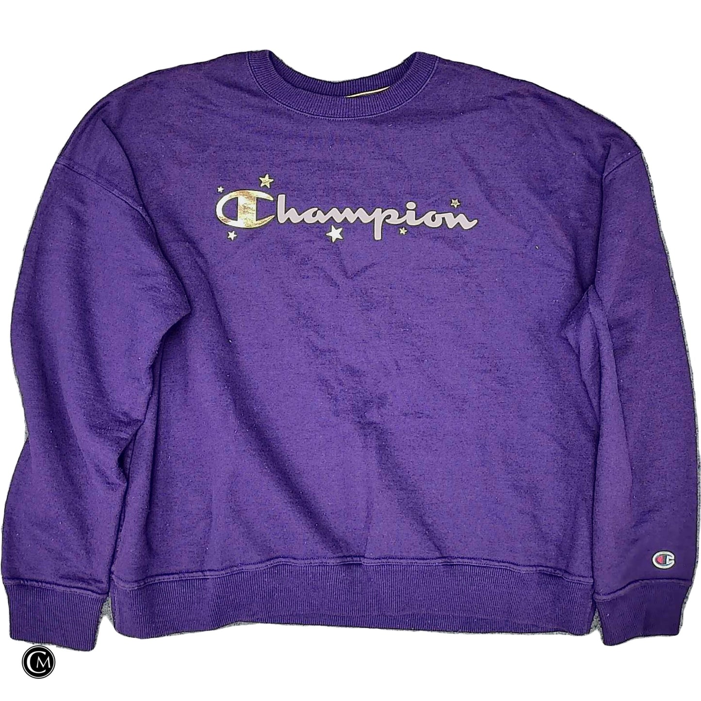 Sweatshirt Crewneck By Champion In Purple, Size: L image 1