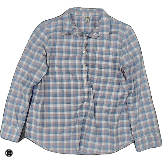 Top Ls By L.L. Bean In Blue & Pink, Size: Mp image 1