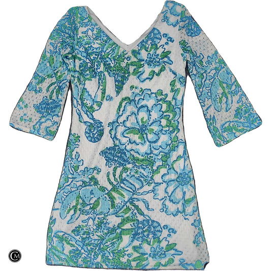 Dress Designer By Lilly Pulitzer In Blue & White, Size: S image 1