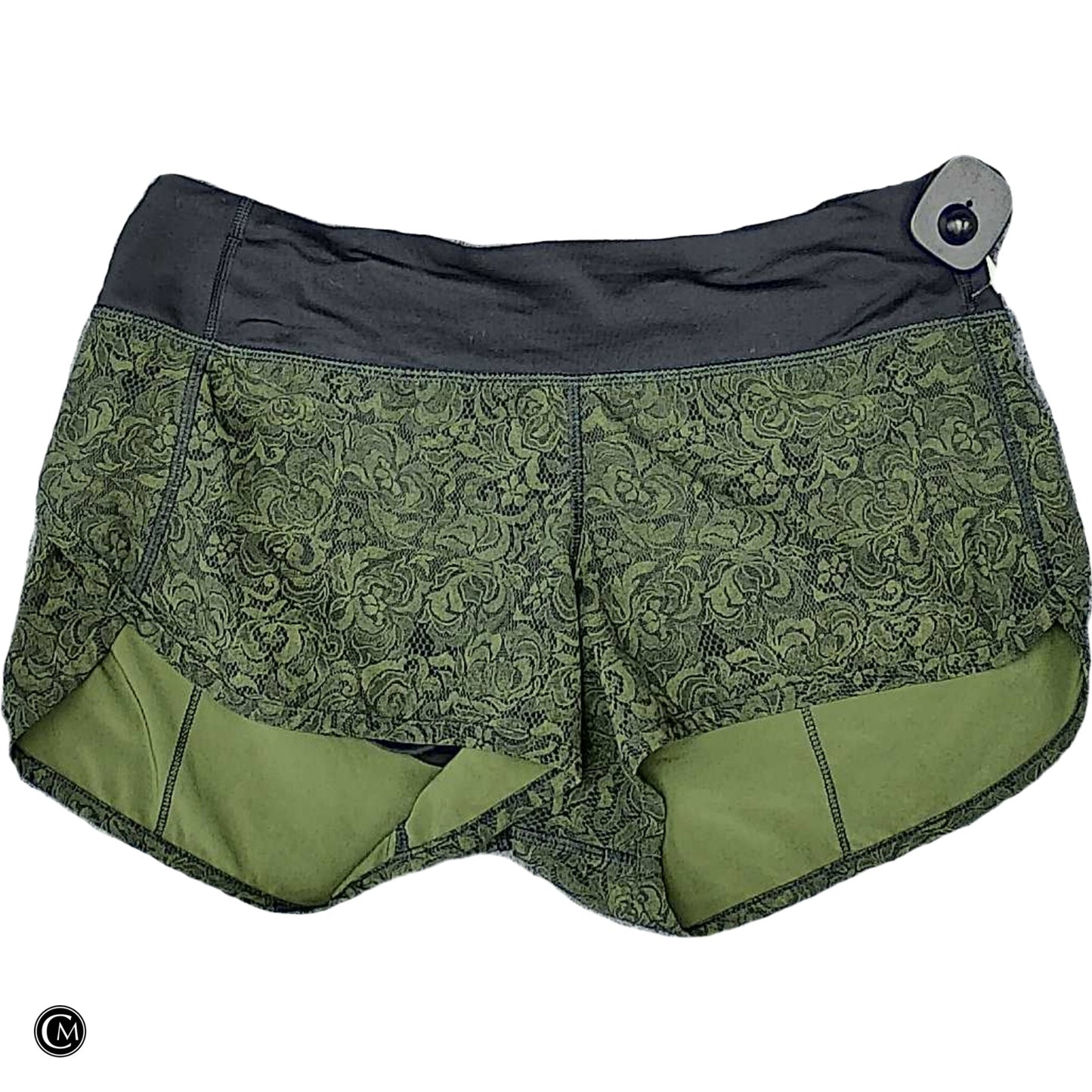 Athletic Shorts By Lululemon In Black & Green, Size: S image 1