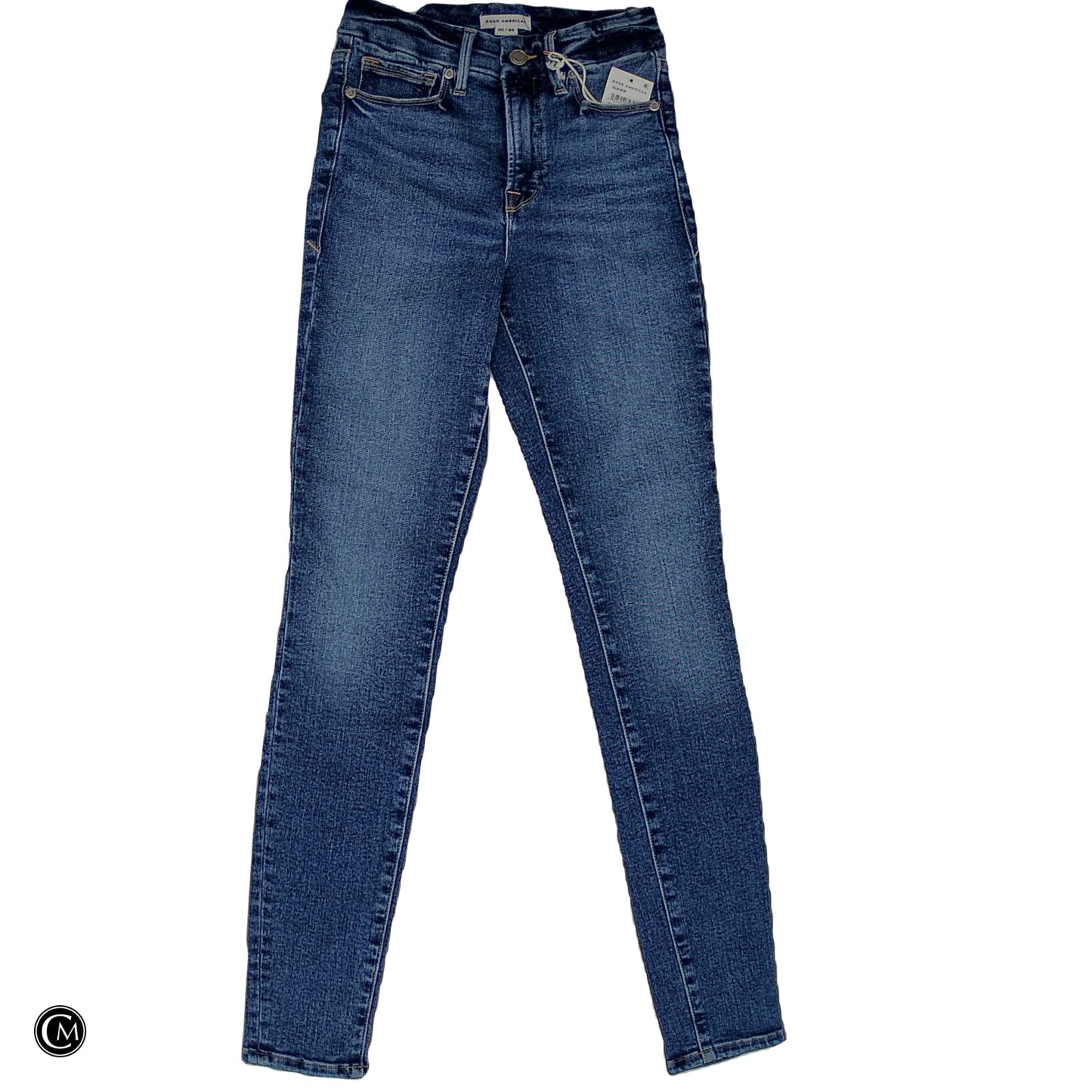 Jeans Skinny By Good American In Blue Denim, Size: 0 image 1