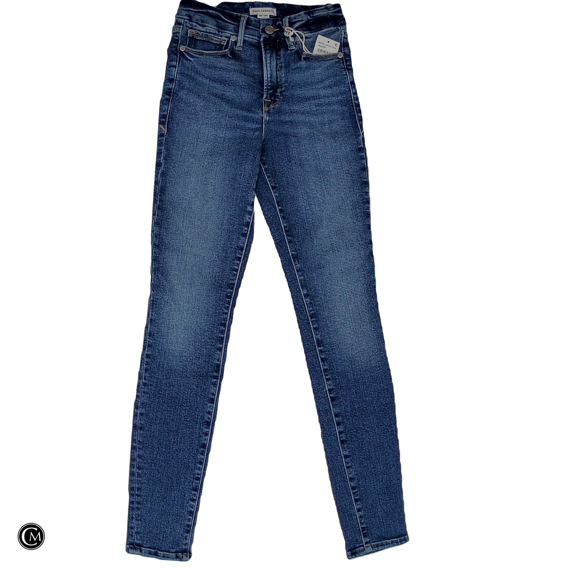 Jeans Skinny By Good American In Blue Denim, Size: 0 image 1