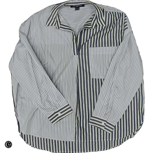 Top Ls By French Connection In Grey & White, Size: Xl image 1