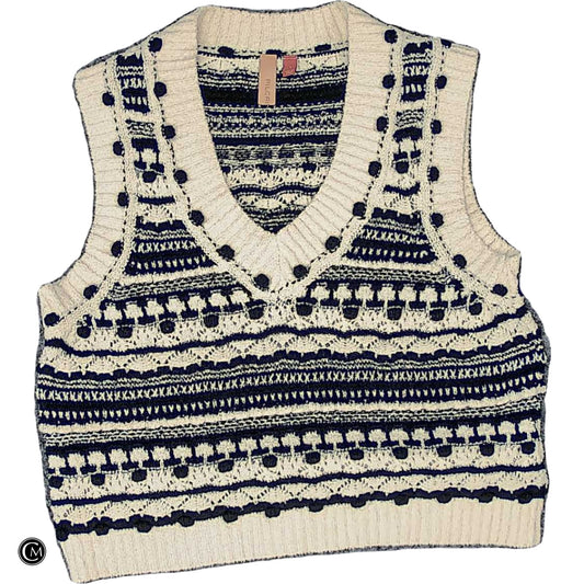 Vest Sweater By Pilcro In Black & Cream, Size: S image 1