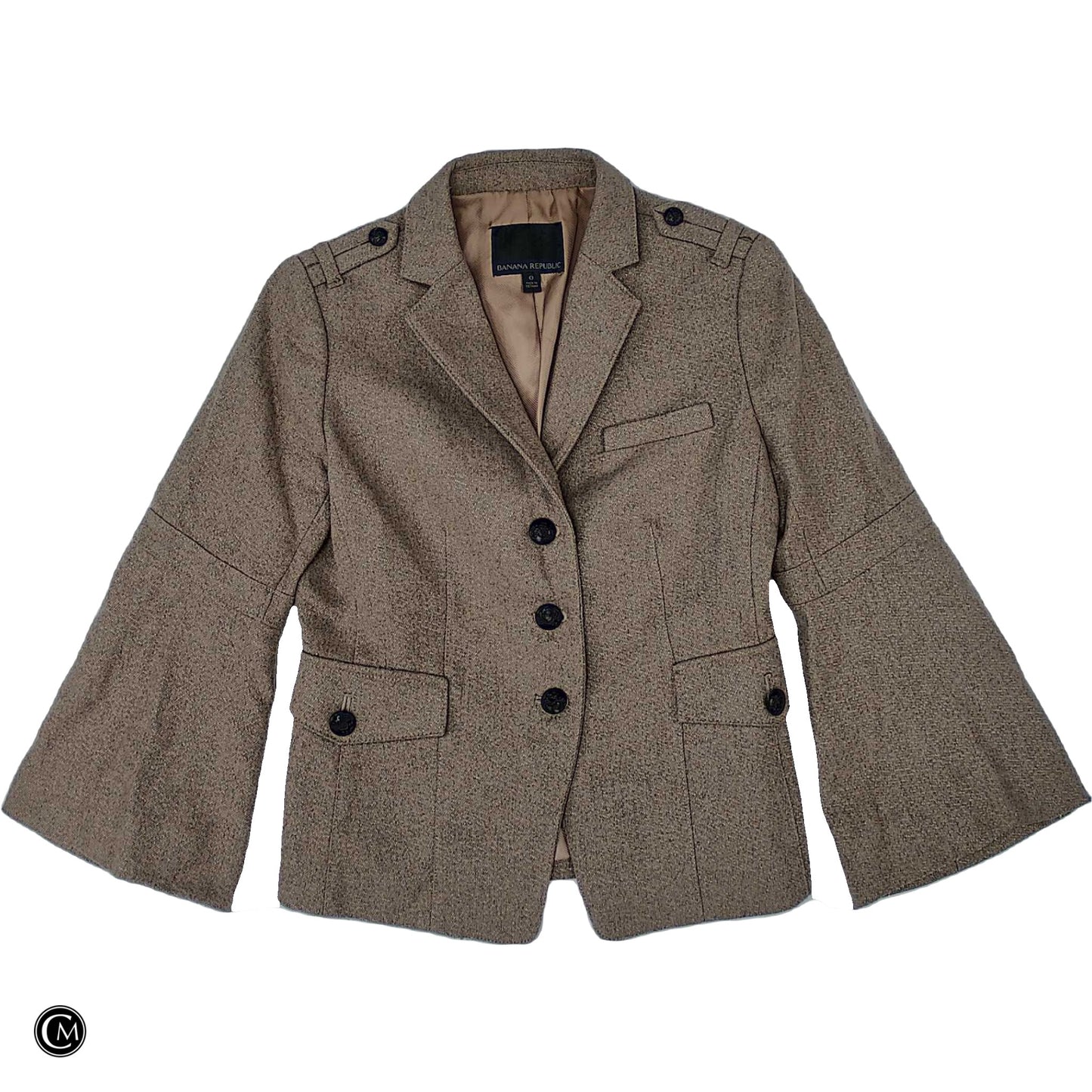 Blazer By Banana Republic In Tan, Size: Xs image 1