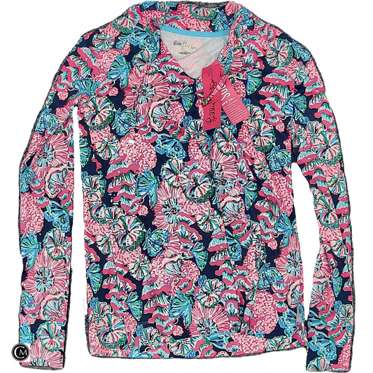 Top Ls Designer By Lilly Pulitzer In Blue & Pink, Size: Xxs image 1
