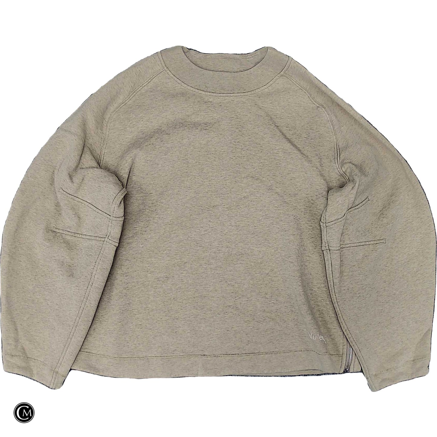 Athletic Sweatshirt Crewneck By Lululemon In Tan, Size: M image 1