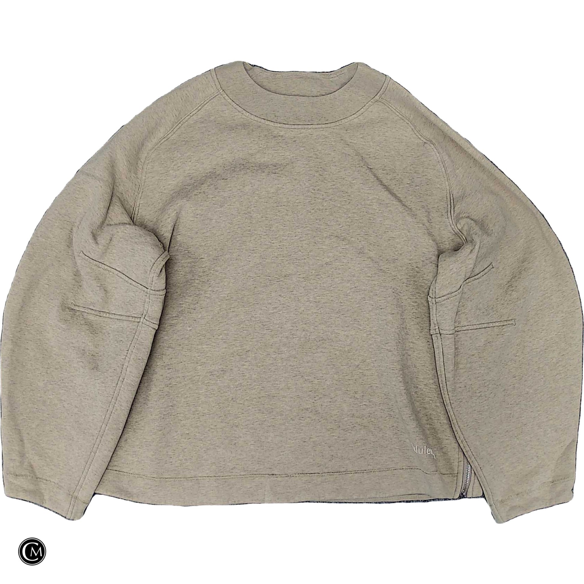 Athletic Sweatshirt Crewneck By Lululemon In Tan, Size: M image 1