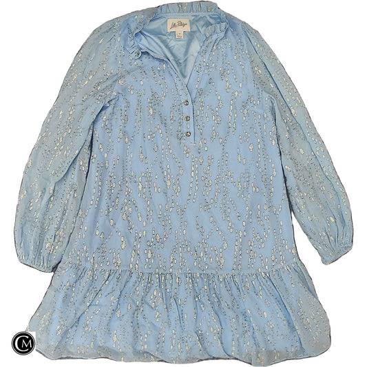 Dress Designer By Lilly Pulitzer In Blue & Gold, Size: S image 1