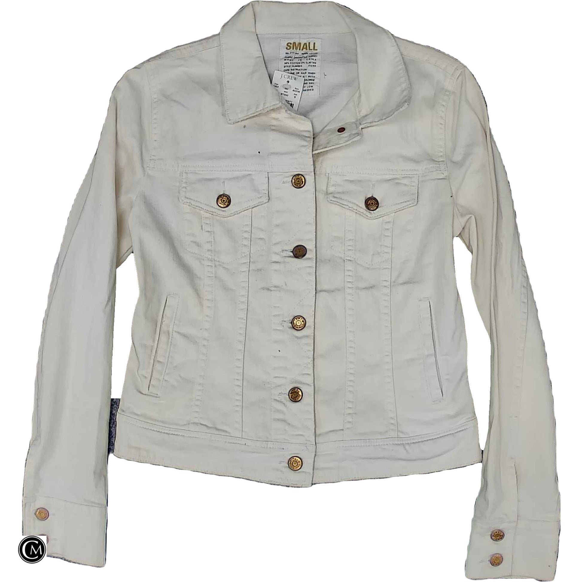 Jacket Denim By J. Crew In Cream Denim, Size: S image 1