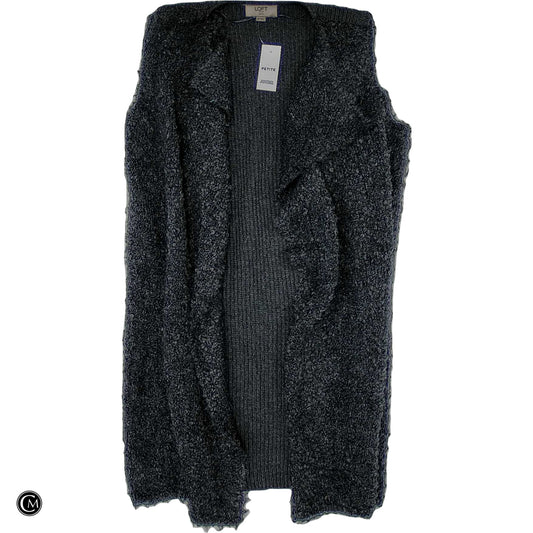 Vest Faux Fur & Sherpa By Loft In Grey, Size: Mp image 1