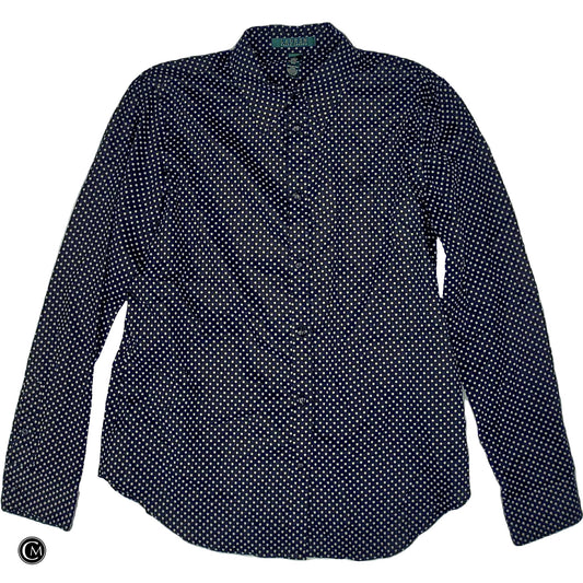 Top Ls By Lauren By Ralph Lauren In Polkadot Pattern, Size: M image 1