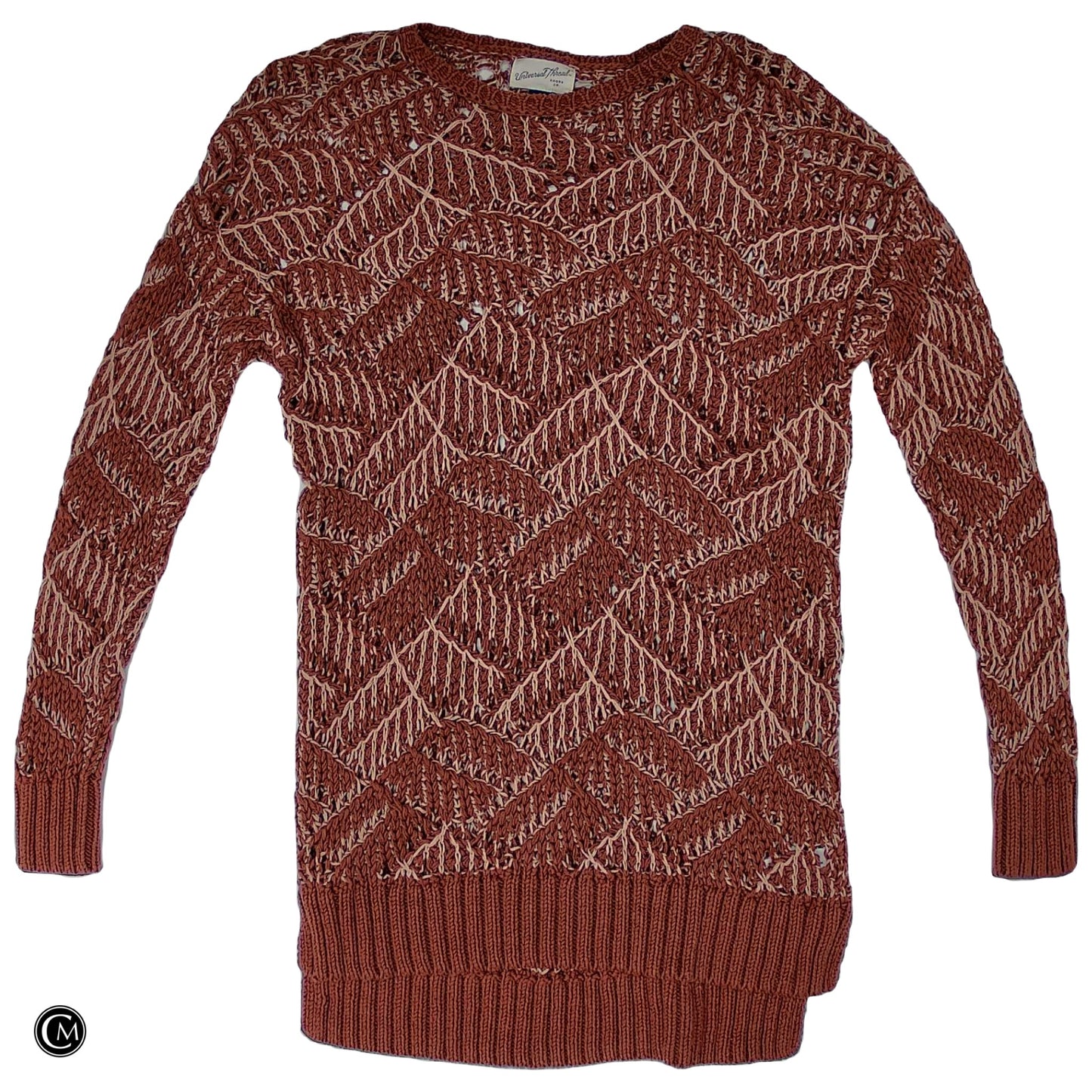 Sweater By Universal Thread In Brown & Cream, Size: L image 1