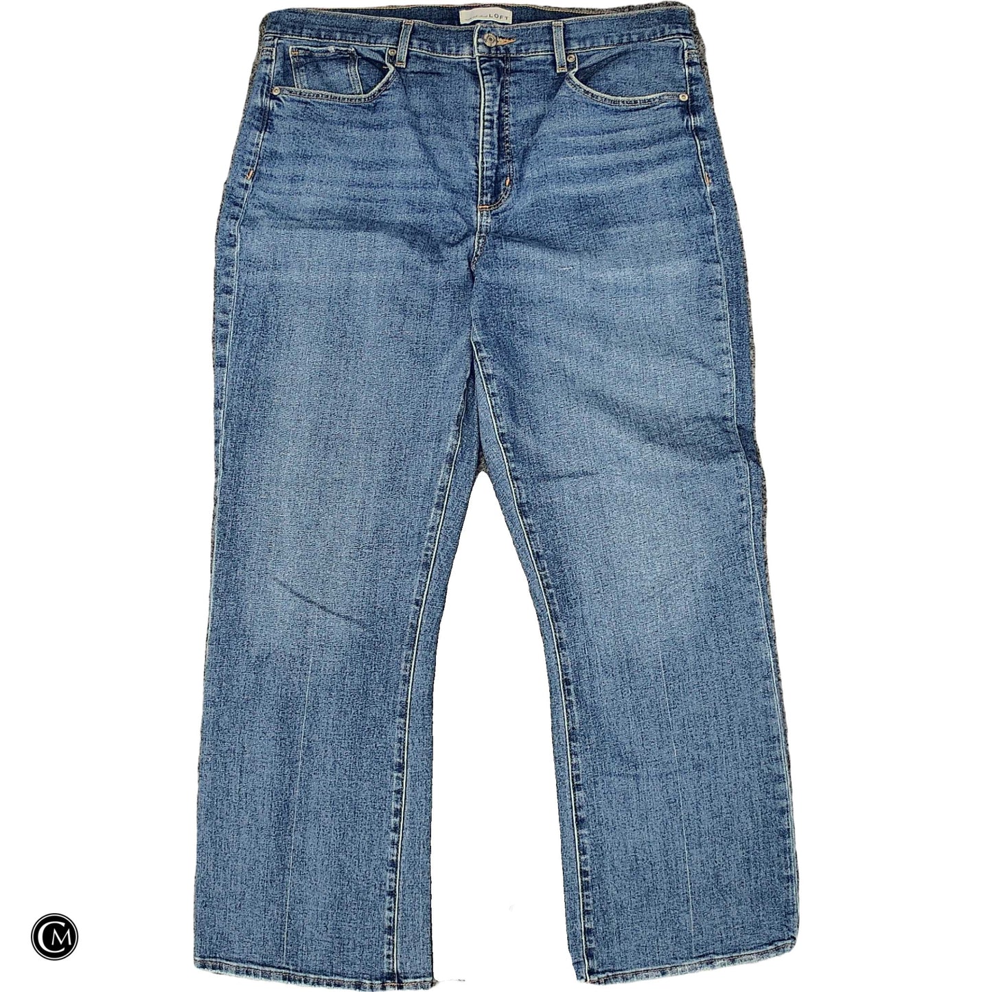 Jeans Cropped By Loft In Blue Denim, Size: 16 image 1