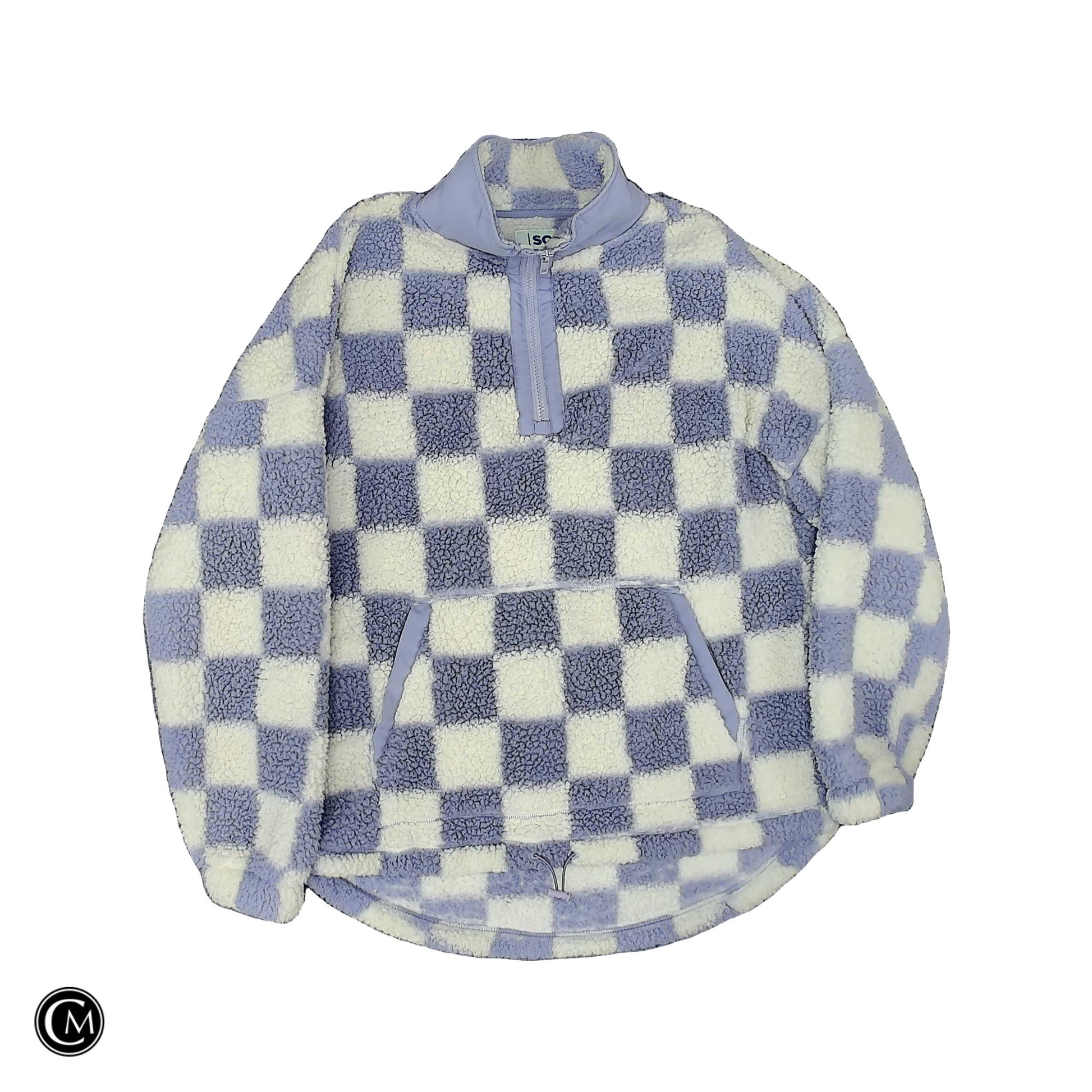 Sweatshirt Collar By So In Purple & White, Size: M image 1