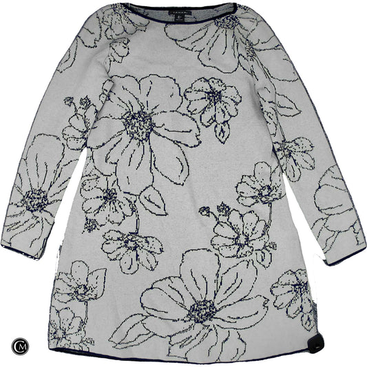 Dress Sweater By Tahari In Black & White, Size: L image 1