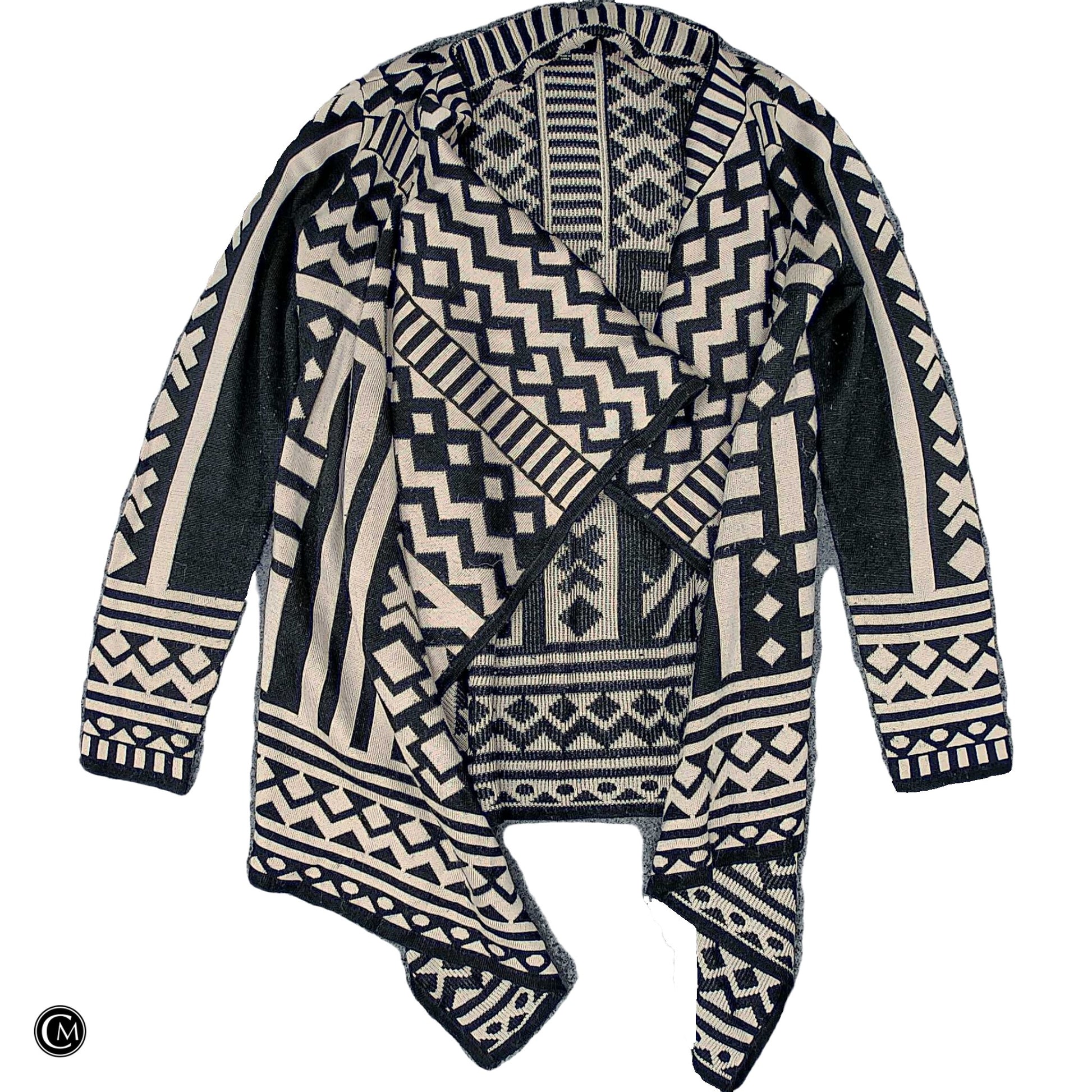 Sweater Cardigan By Sisters In Black & Brown, Size: S image 1