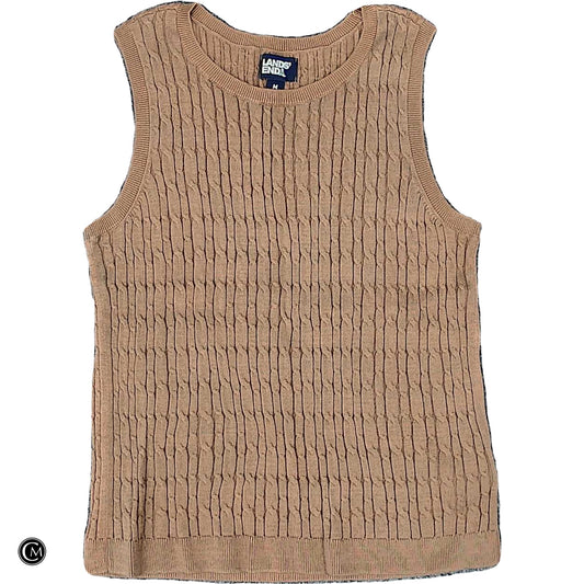 Vest Sweater By Lands End In Brown, Size: M image 1