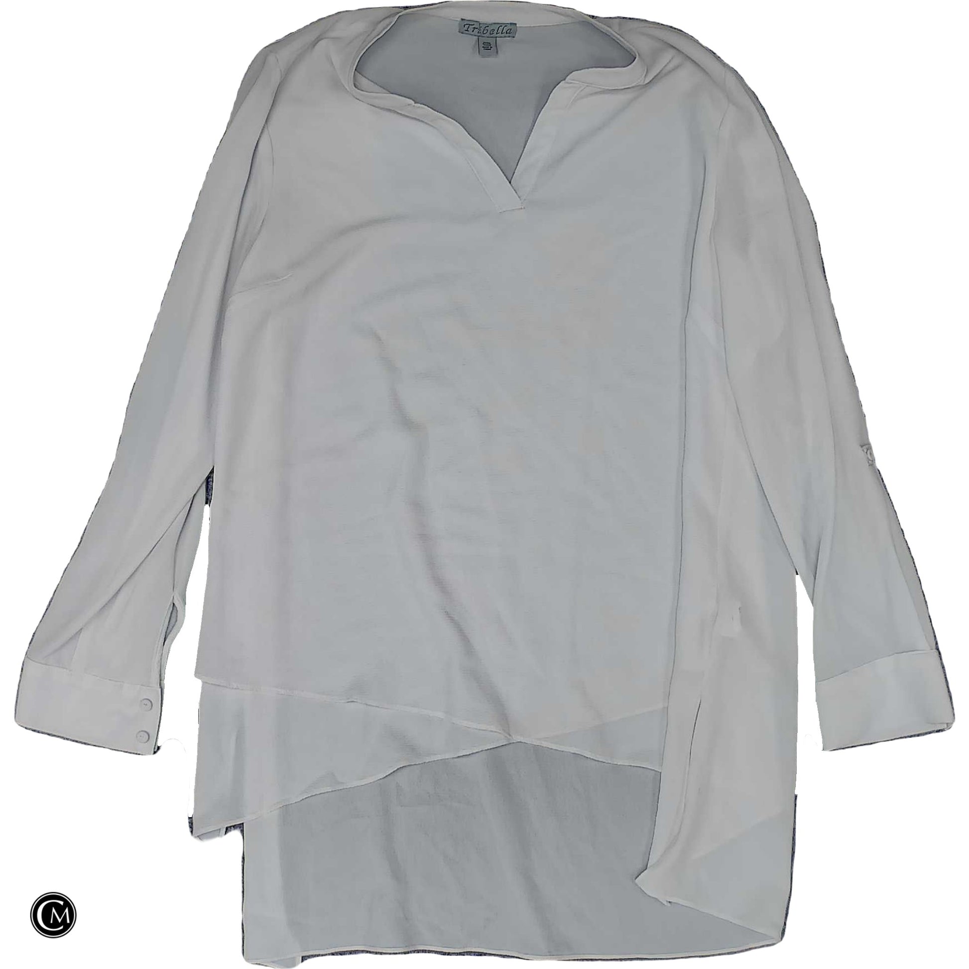 Blouse Ls By Clothes Mentor In White, Size: M image 1