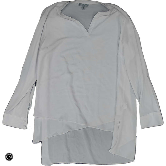 Blouse Ls By Clothes Mentor In White, Size: M image 1