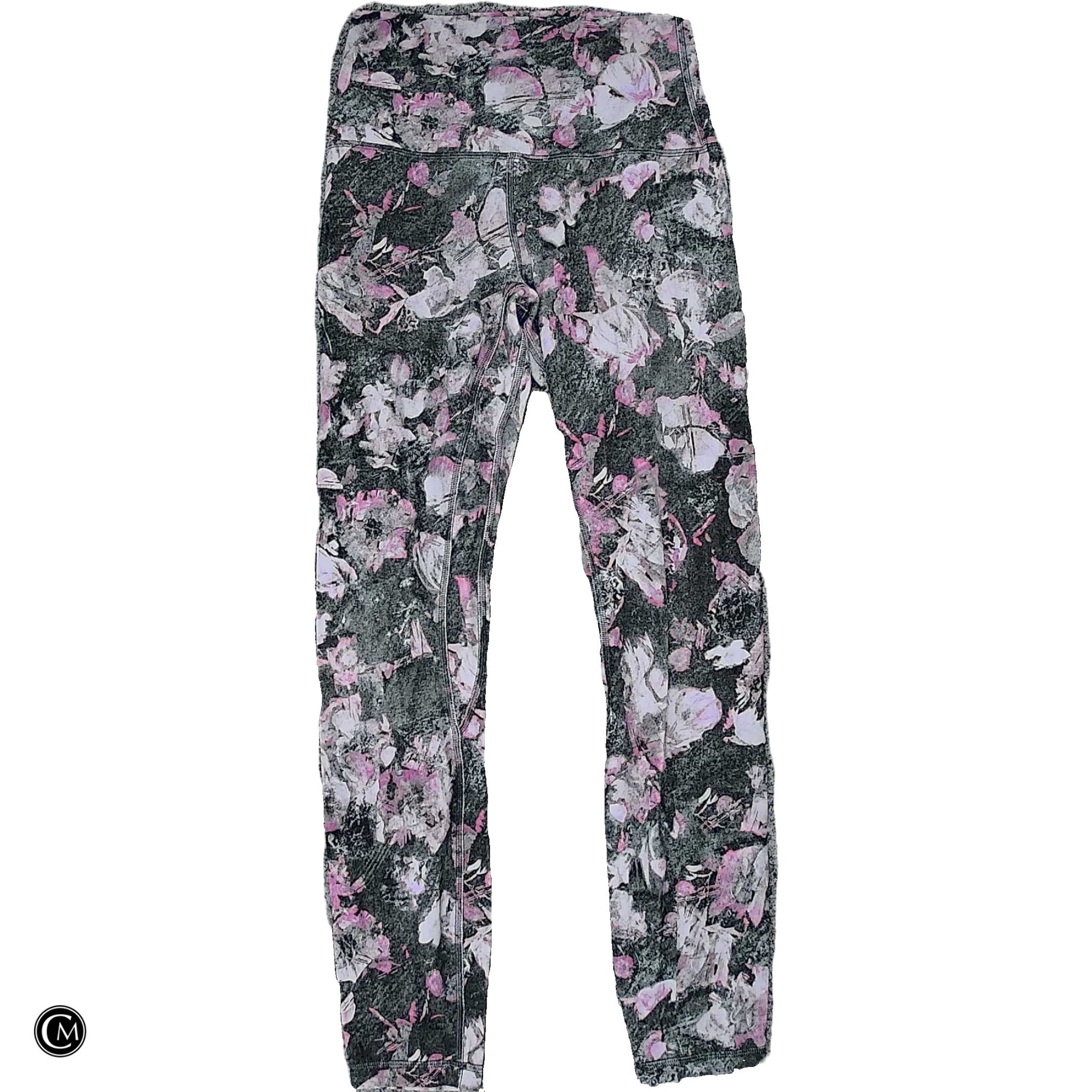 Athletic Leggings By Lululemon In Grey & Purple, Size: S image 1