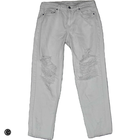 Jeans Cropped By Hidden In White Denim, Size: 2 image 1