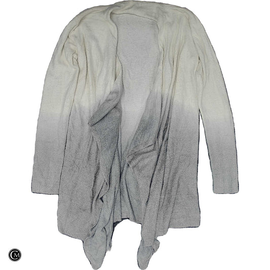 Sweater Cardigan By Barefoot Dreams In Cream & Grey, Size: S image 1