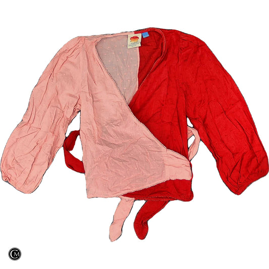 Top Ls Designer By Farm Rio In Pink & Red, Size: S image 1