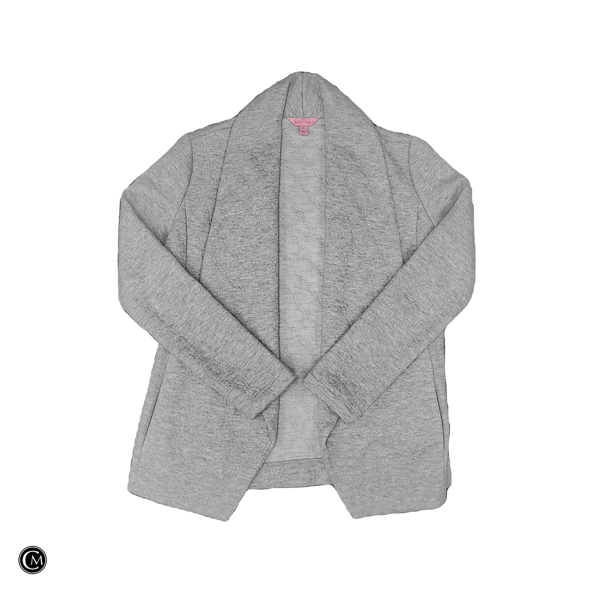 Sweater Cardigan Designer By Lilly Pulitzer In Grey, Size: S image 1