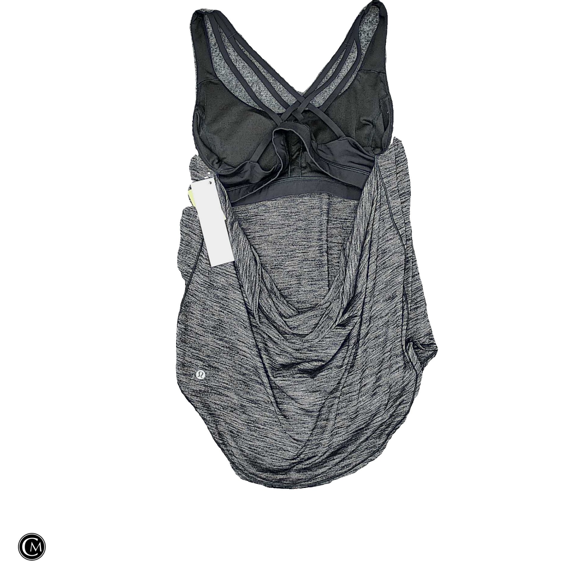 Athletic Tank Top By Lululemon In Black & Grey, Size: M image 2