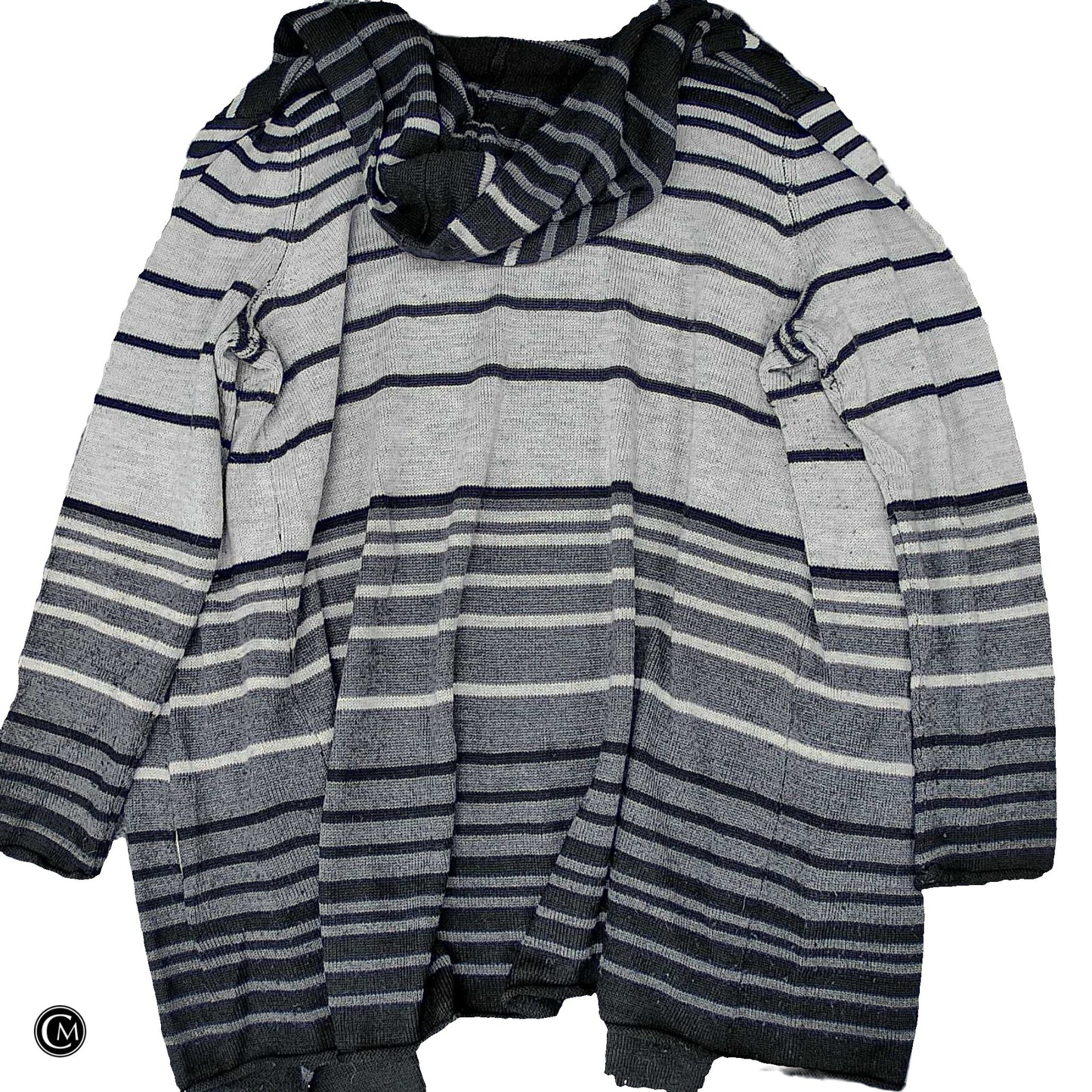 Sweater Cardigan By Cynthia Rowley In Black & Grey, Size: 2x image 2