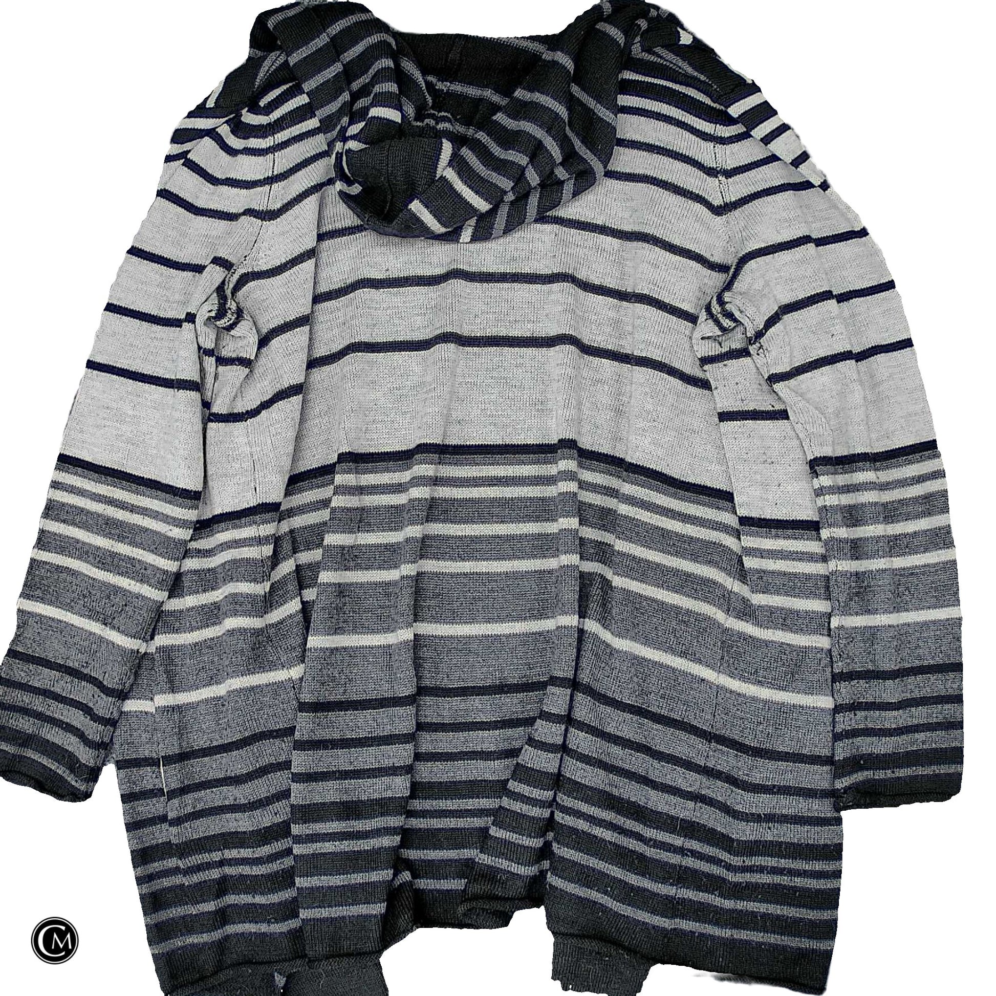 Sweater Cardigan By Cynthia Rowley In Black & Grey, Size: 2x image 2
