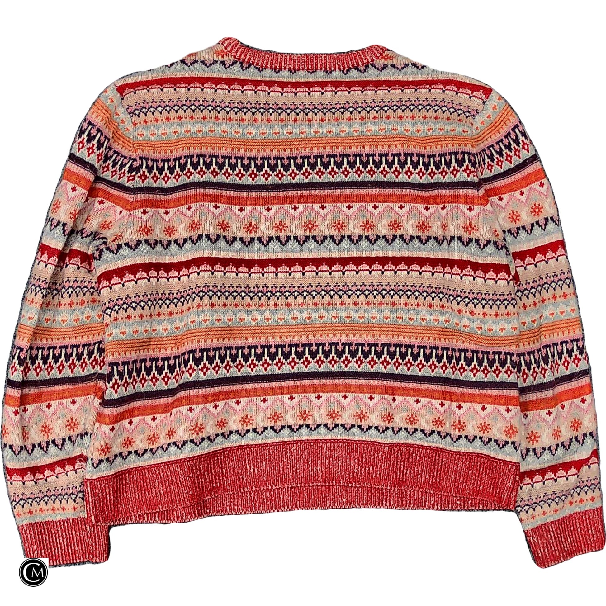 Sweater By J. Crew In Orange & Red, Size: L image 2